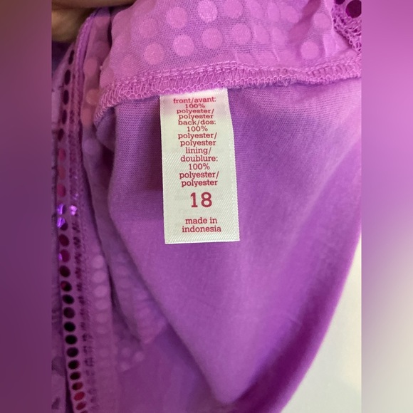 Justice Purple Ruffled Sleeveless Tank Top - Picture 3 of 4